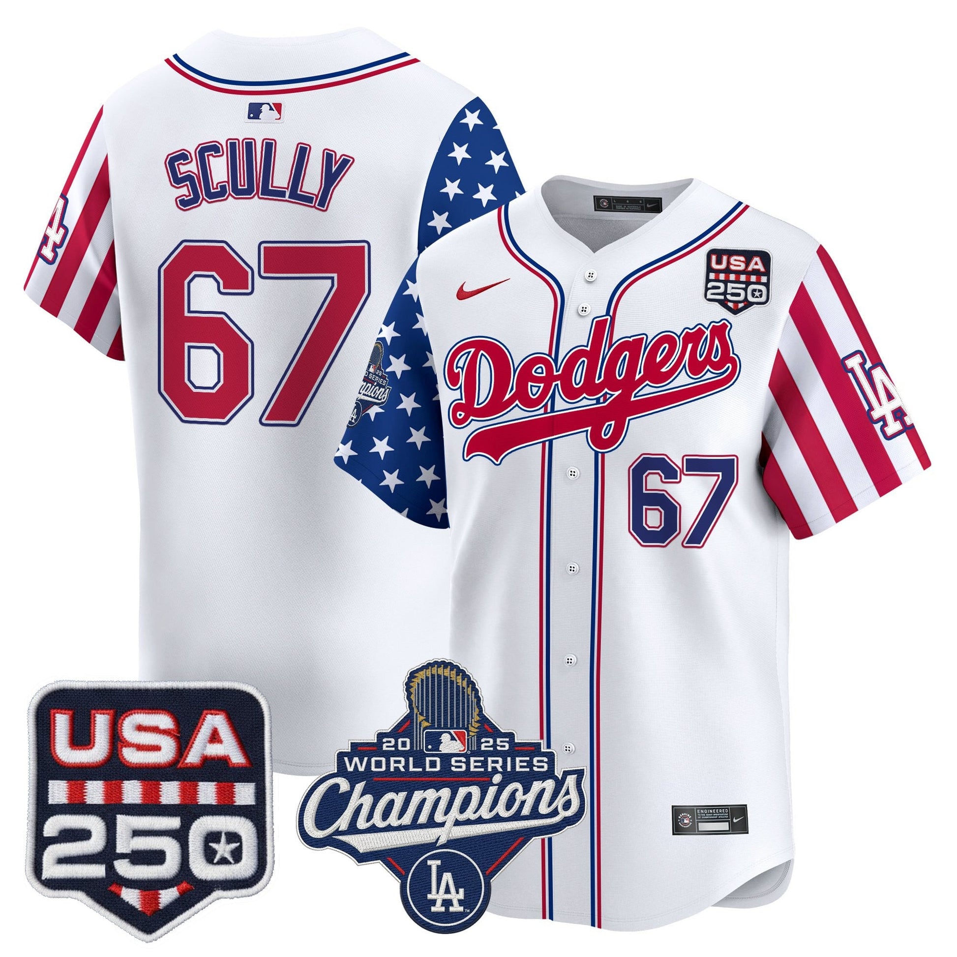 Los Angeles "Dodgers America250" Edition Vapor Premier Limited Jersey V2 - All Stitched