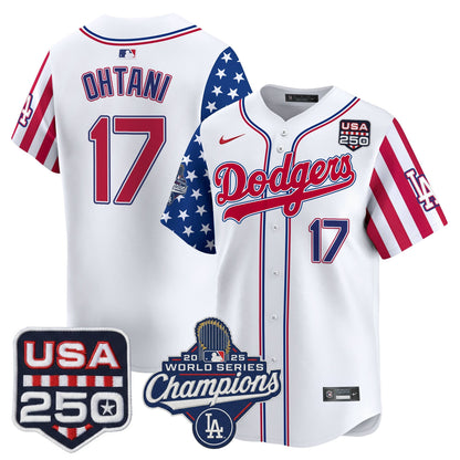 Los Angeles "Dodgers America250" Edition Vapor Premier Limited Jersey V2 - All Stitched