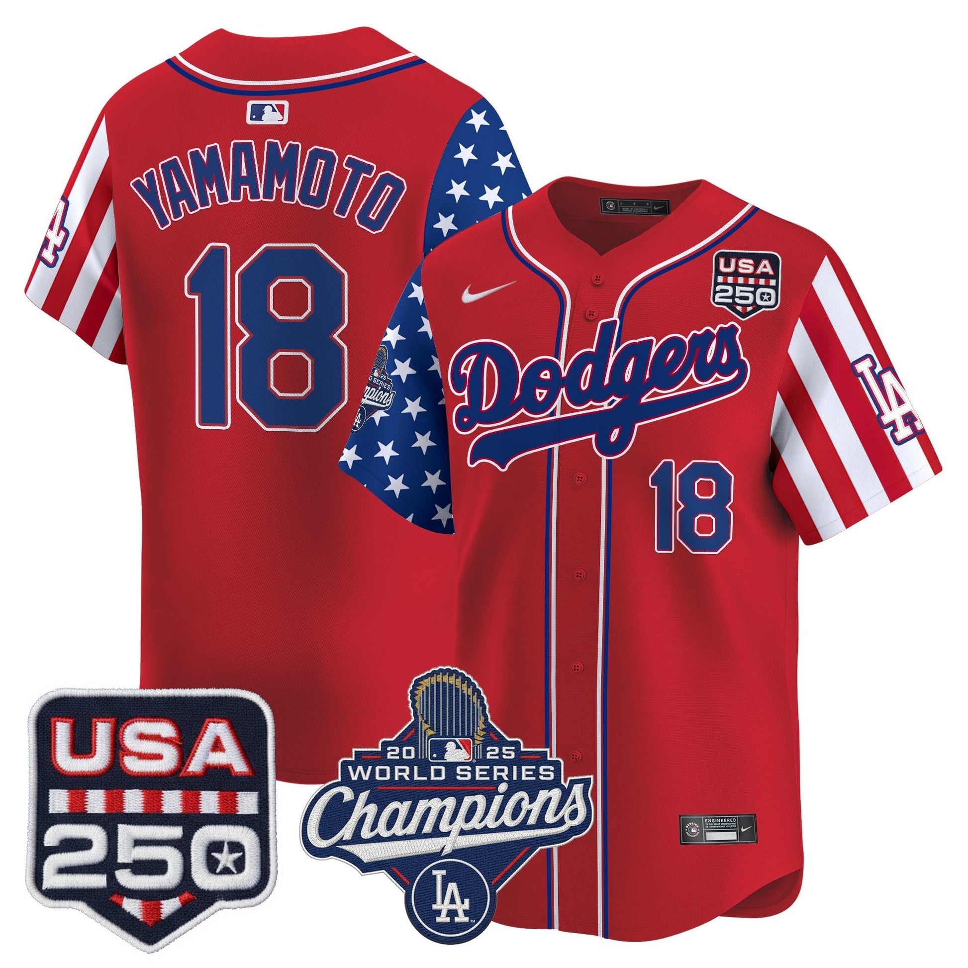 Los Angeles "Dodgers America250" Edition Vapor Premier Limited Jersey V2 - All Stitched