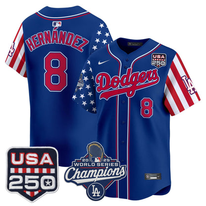 Los Angeles "Dodgers America250" Edition Vapor Premier Limited Jersey V2 - All Stitched