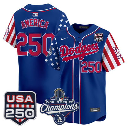 Los Angeles "Dodgers America250" Edition Vapor Premier Limited Jersey V2 - All Stitched