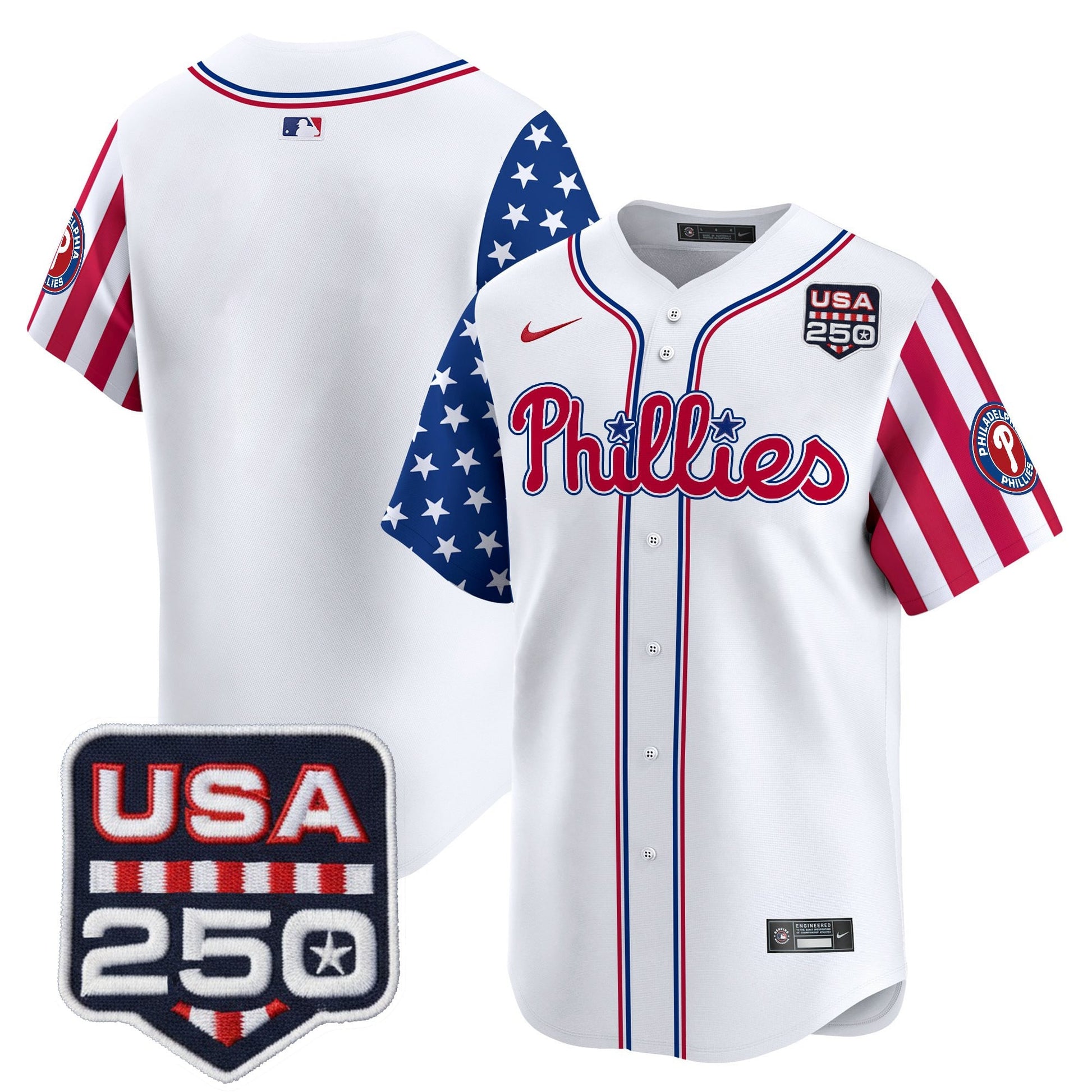 Philadelphia Phillies America250 Edition Vapor Premier Limited Jersey - All Stitched