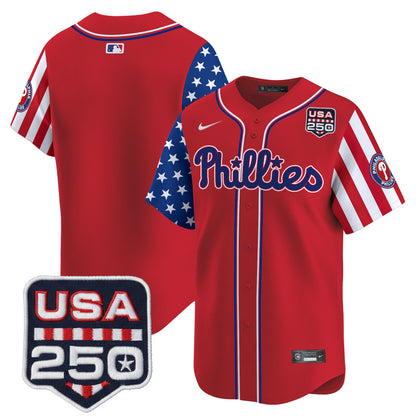 Philadelphia Phillies America250 Edition Vapor Premier Limited Jersey - All Stitched