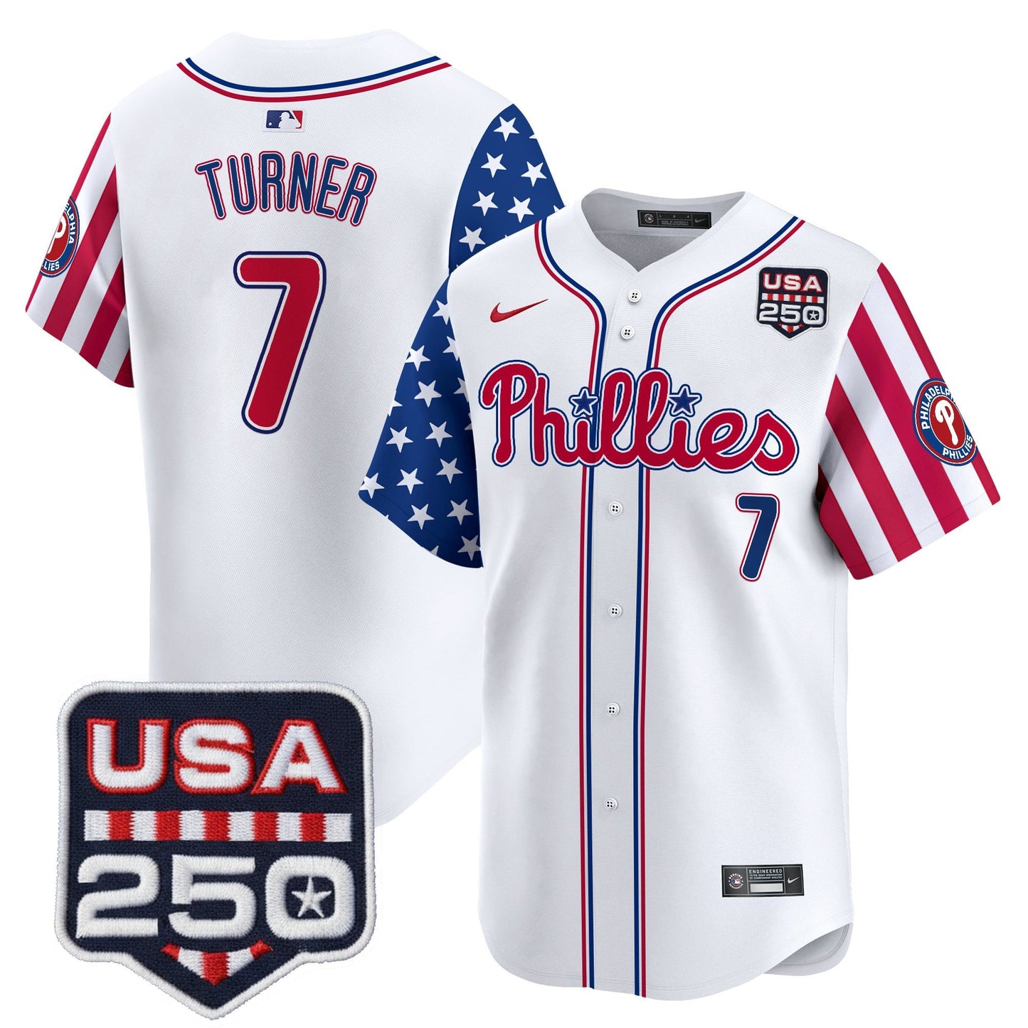 Philadelphia Phillies America250 Edition Vapor Premier Limited Jersey - All Stitched