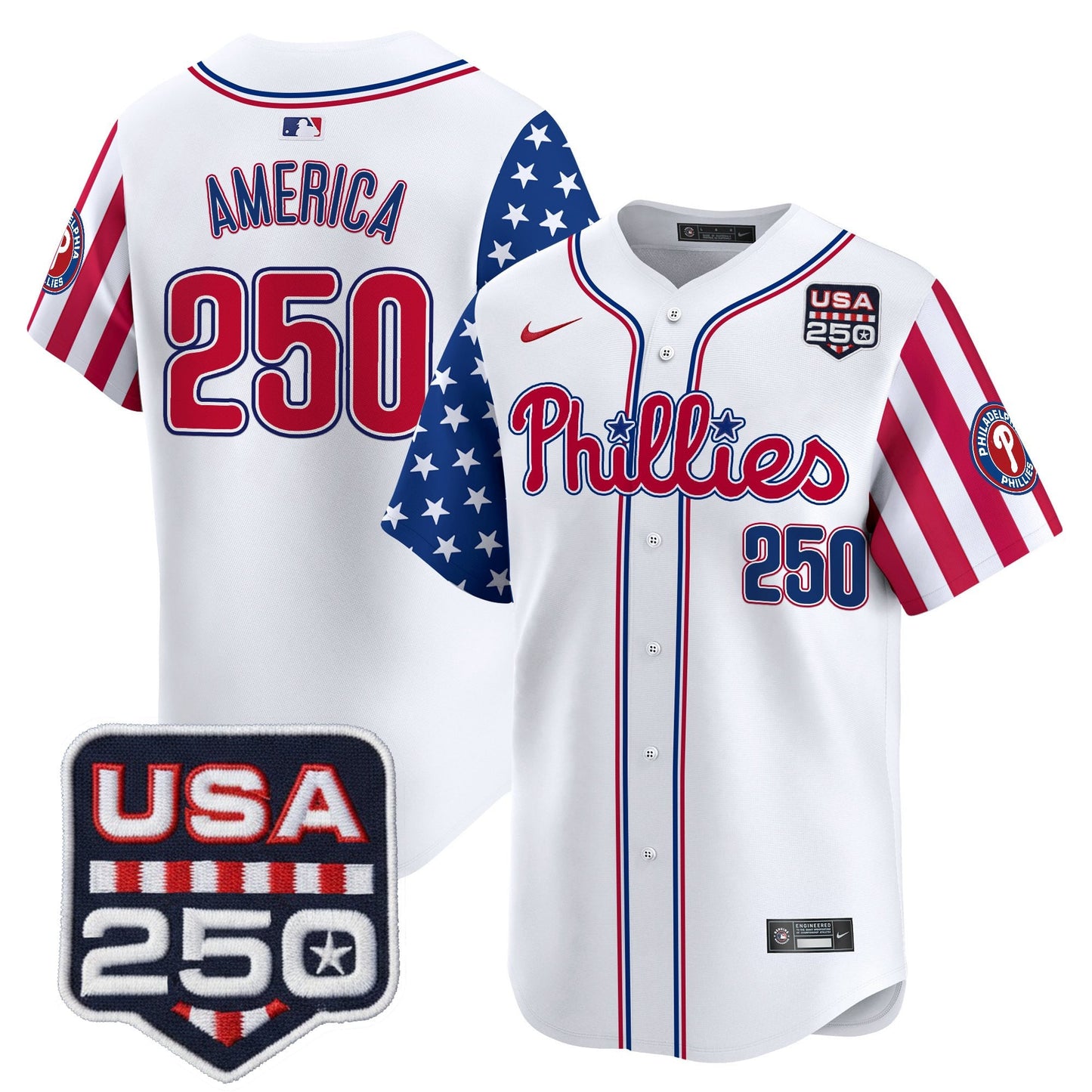 Philadelphia Phillies America250 Edition Vapor Premier Limited Jersey - All Stitched