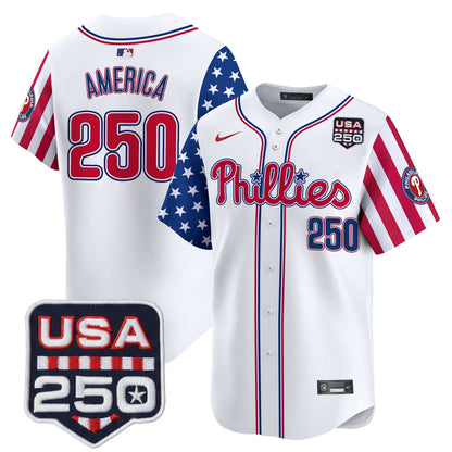 Philadelphia Phillies America250 Edition Vapor Premier Limited Jersey - All Stitched