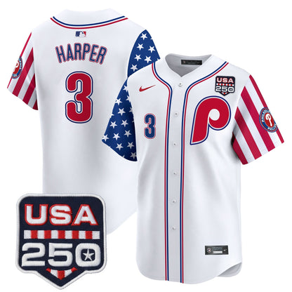 Philadelphia Phillies America250 Edition Vapor Premier Limited Jersey - All Stitched