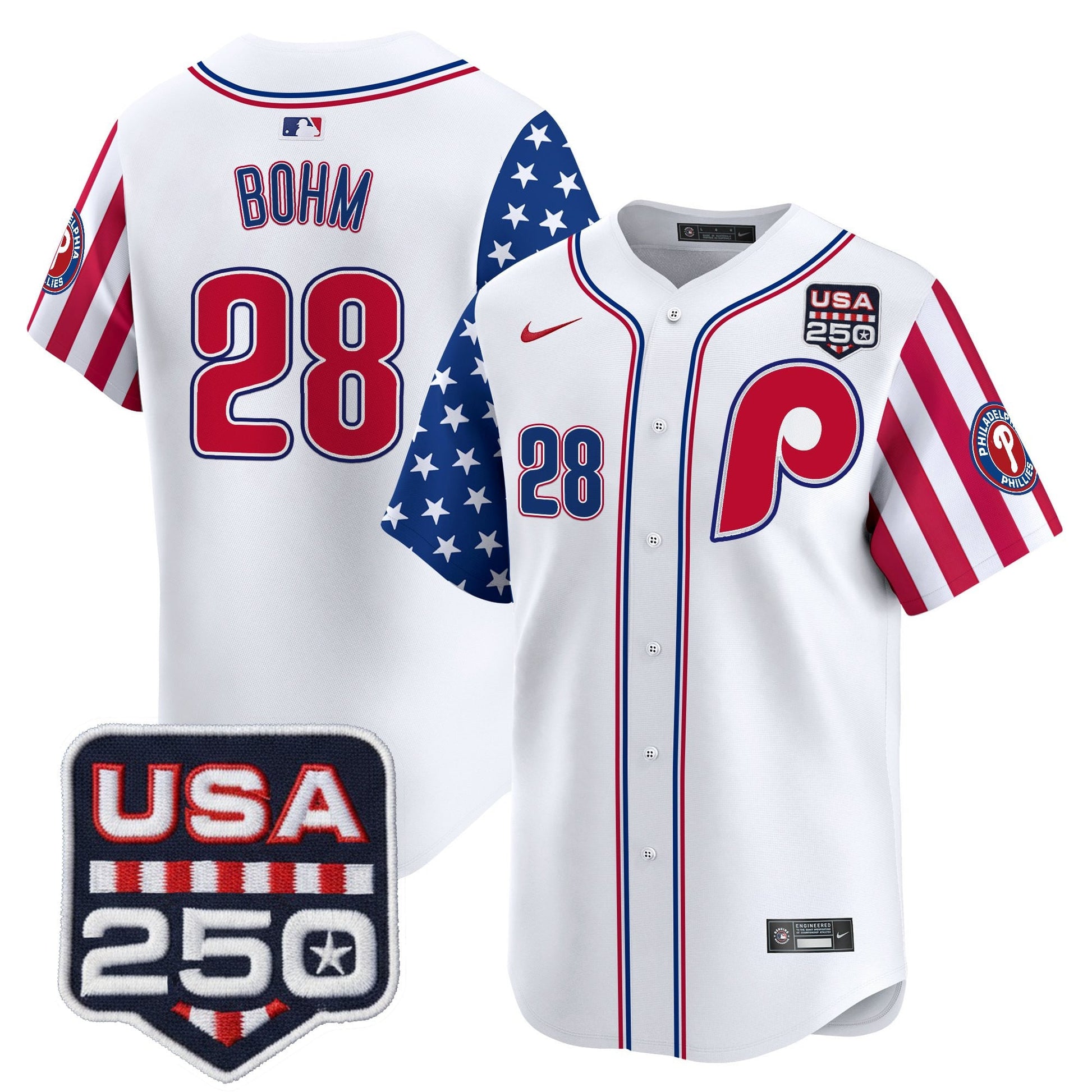 Philadelphia Phillies America250 Edition Vapor Premier Limited Jersey - All Stitched