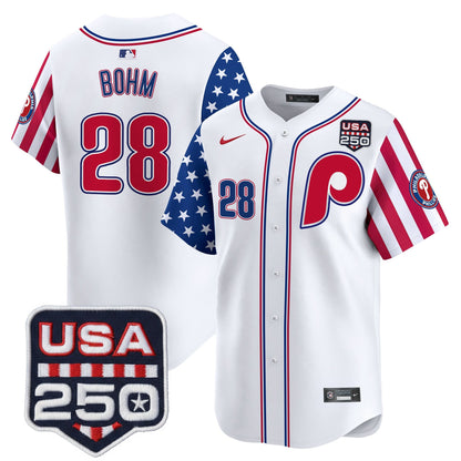 Philadelphia Phillies America250 Edition Vapor Premier Limited Jersey - All Stitched