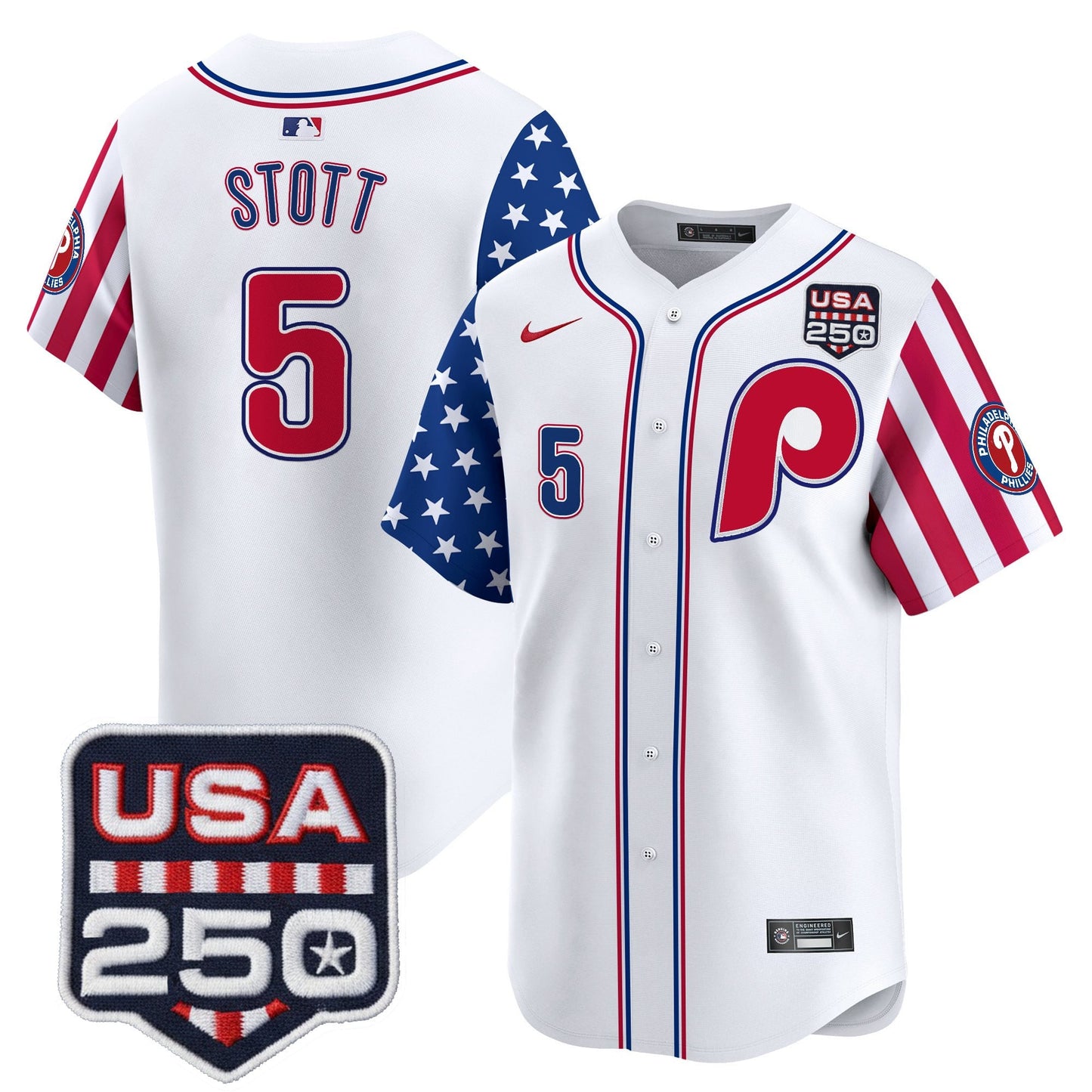 Philadelphia Phillies America250 Edition Vapor Premier Limited Jersey - All Stitched