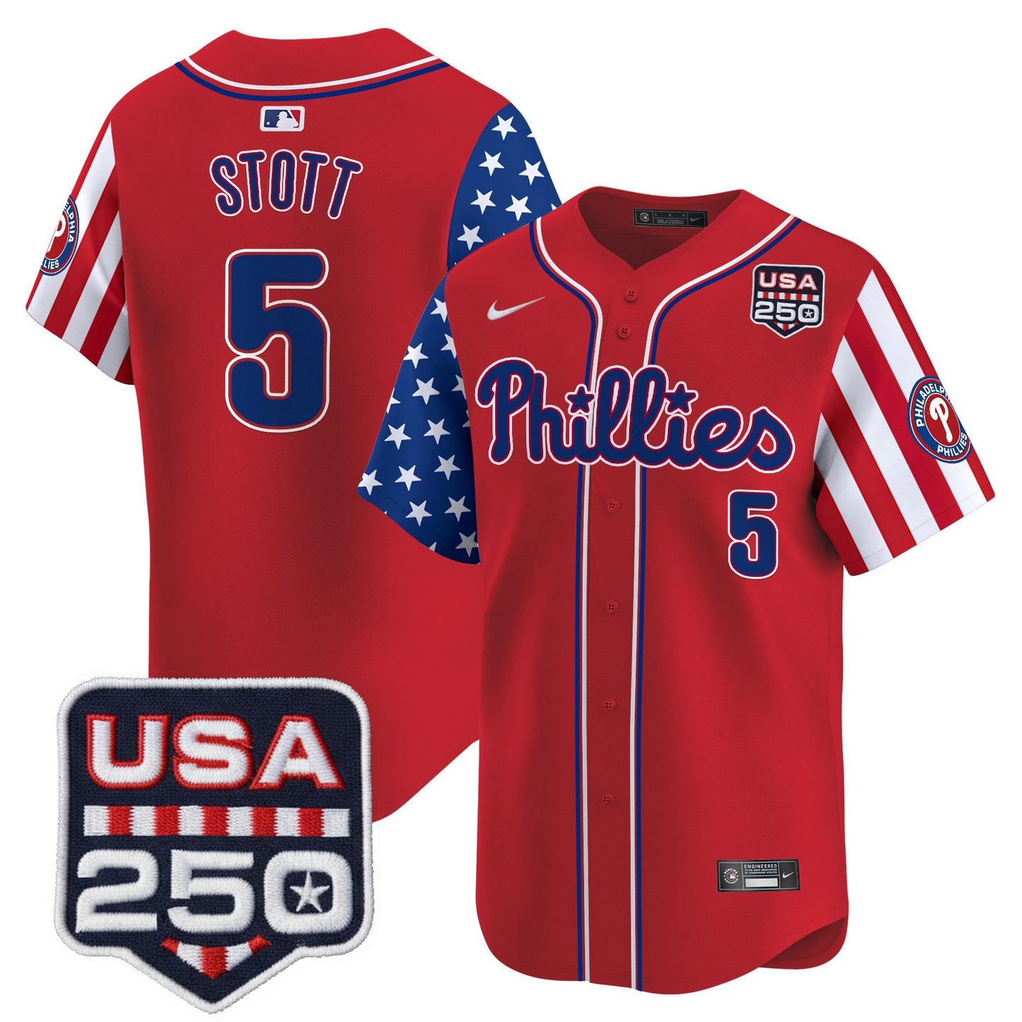 Philadelphia Phillies America250 Edition Vapor Premier Limited Jersey - All Stitched