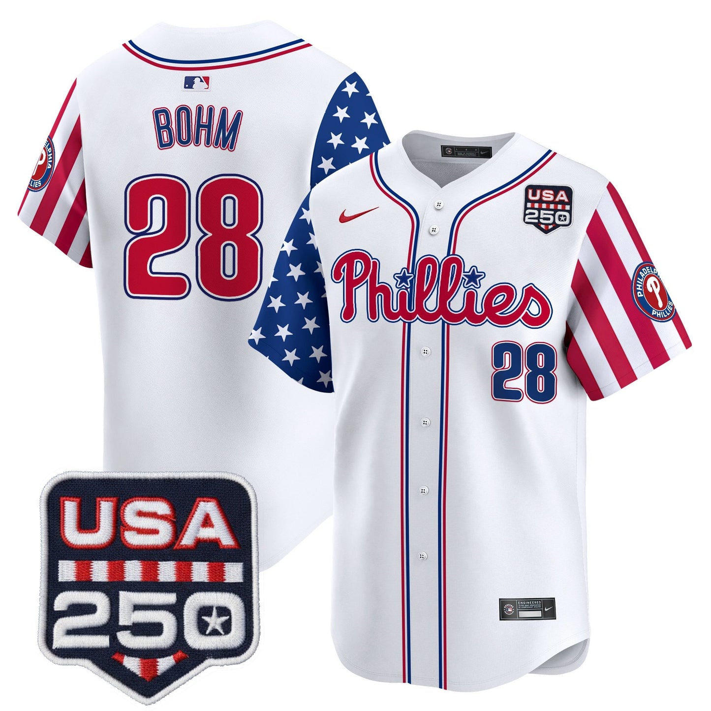 Philadelphia Phillies America250 Edition Vapor Premier Limited Jersey - All Stitched
