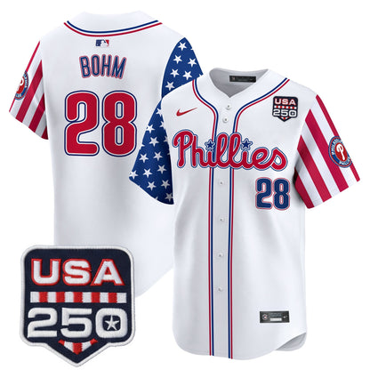 Philadelphia Phillies America250 Edition Vapor Premier Limited Jersey - All Stitched