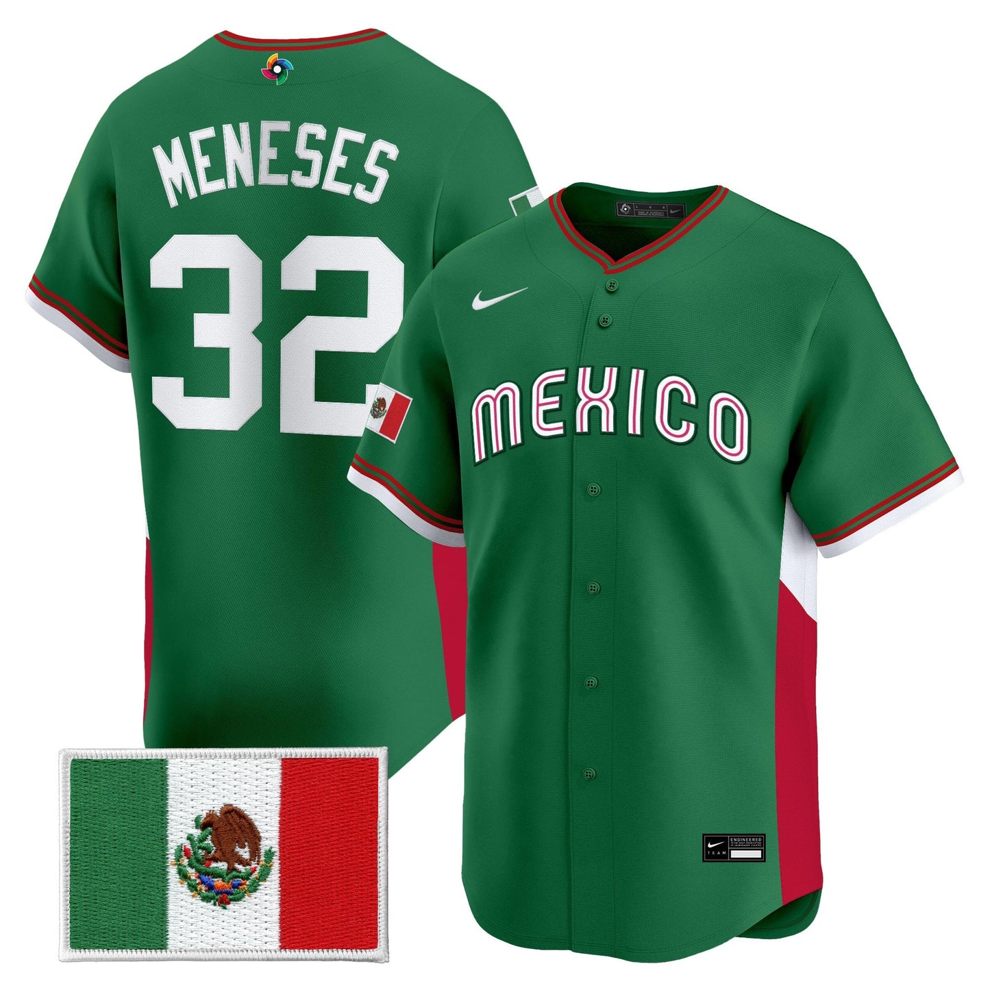 Men's Team Mexico World Baseball Classic Gold Vapor Premier Jersey - All Stitched
