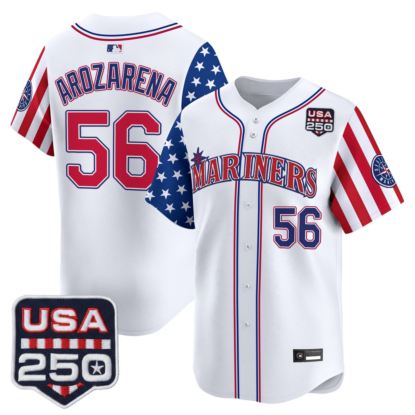 Seattle Mariners "America250 Edition" Vapor Premier Limited Jersey - All Stitched