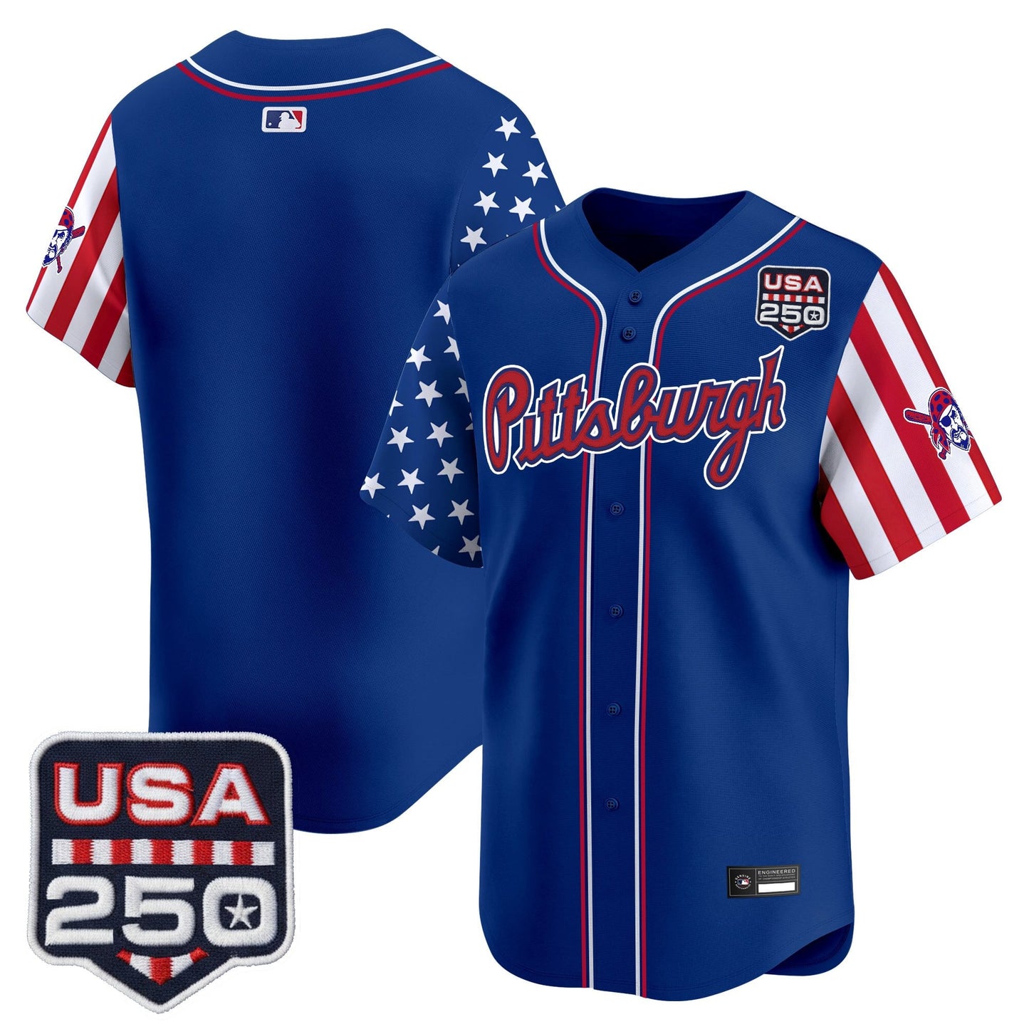 Pittsburgh Pirates "America250 Edition" Vapor Premier Limited Jersey - All Stitched