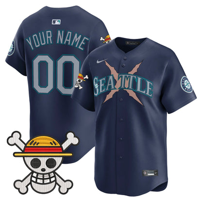 Seattle Mariners x One Piece Vapor Premier Limited Custom Jersey - Stitched