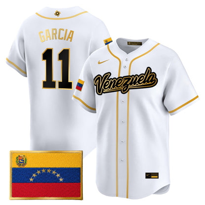 Men's Team Venezuela World Baseball Classic Gold Vapor Premier Jersey - All Stitched