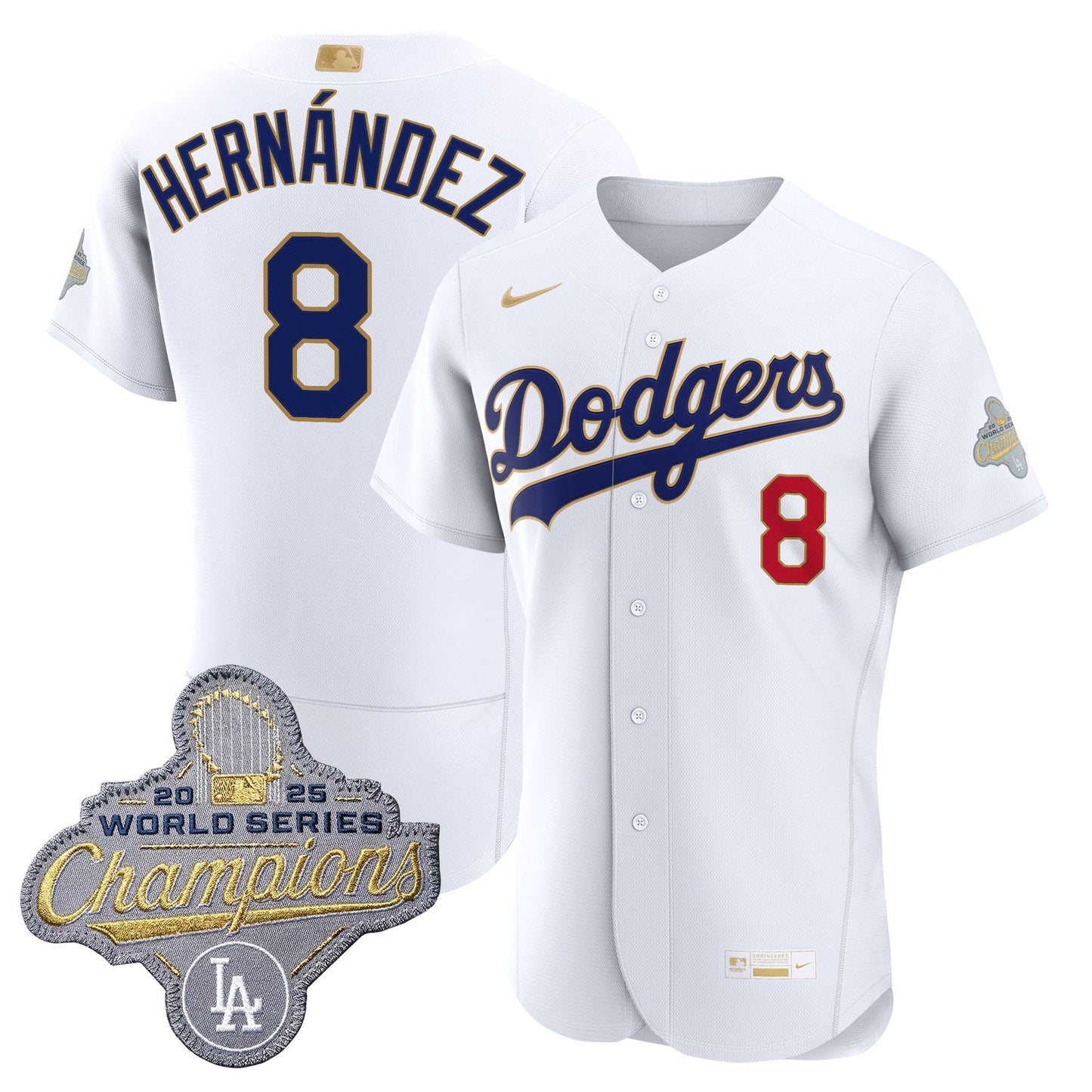 Men's Los Angeles Dodgers "Gold Collection" Premier Elite Jersey - All Stitched