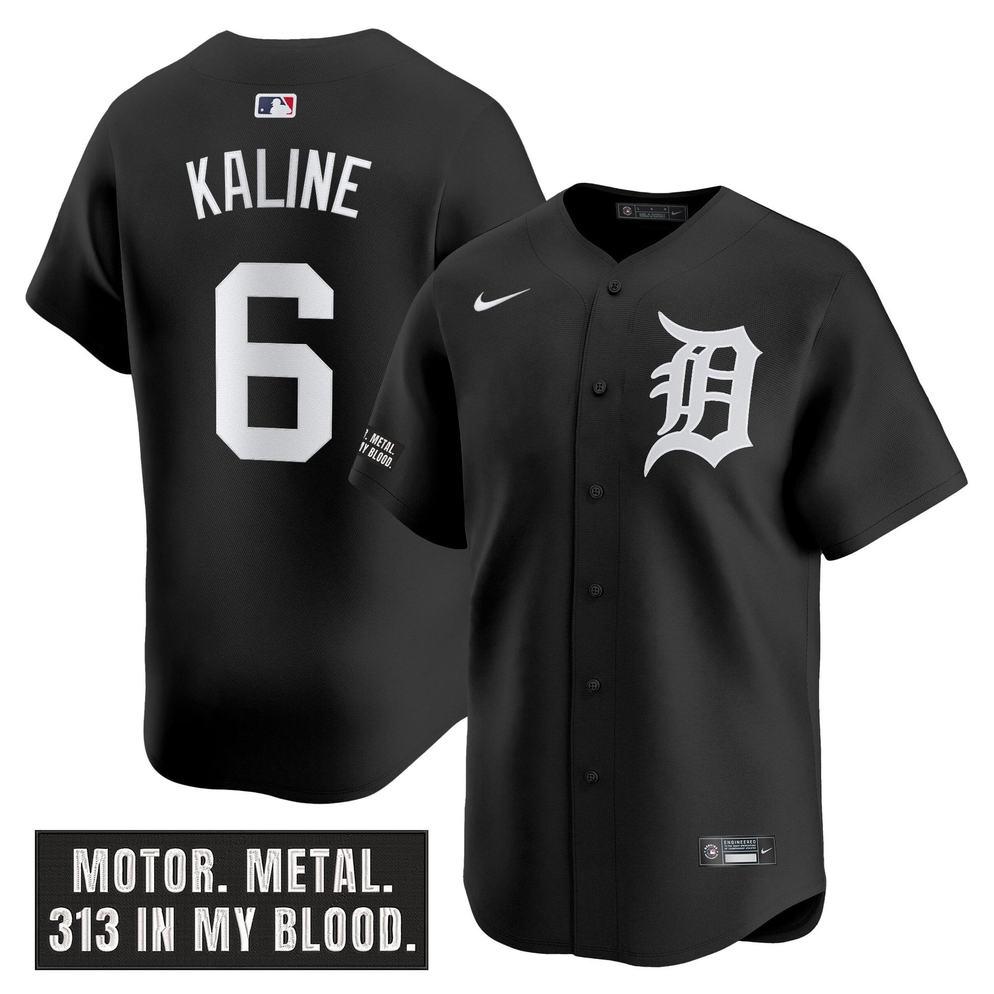 Men's Detroit Tigers 'Motor Gothic Edition' Vapor Premier Limited Jersey - All Stitched