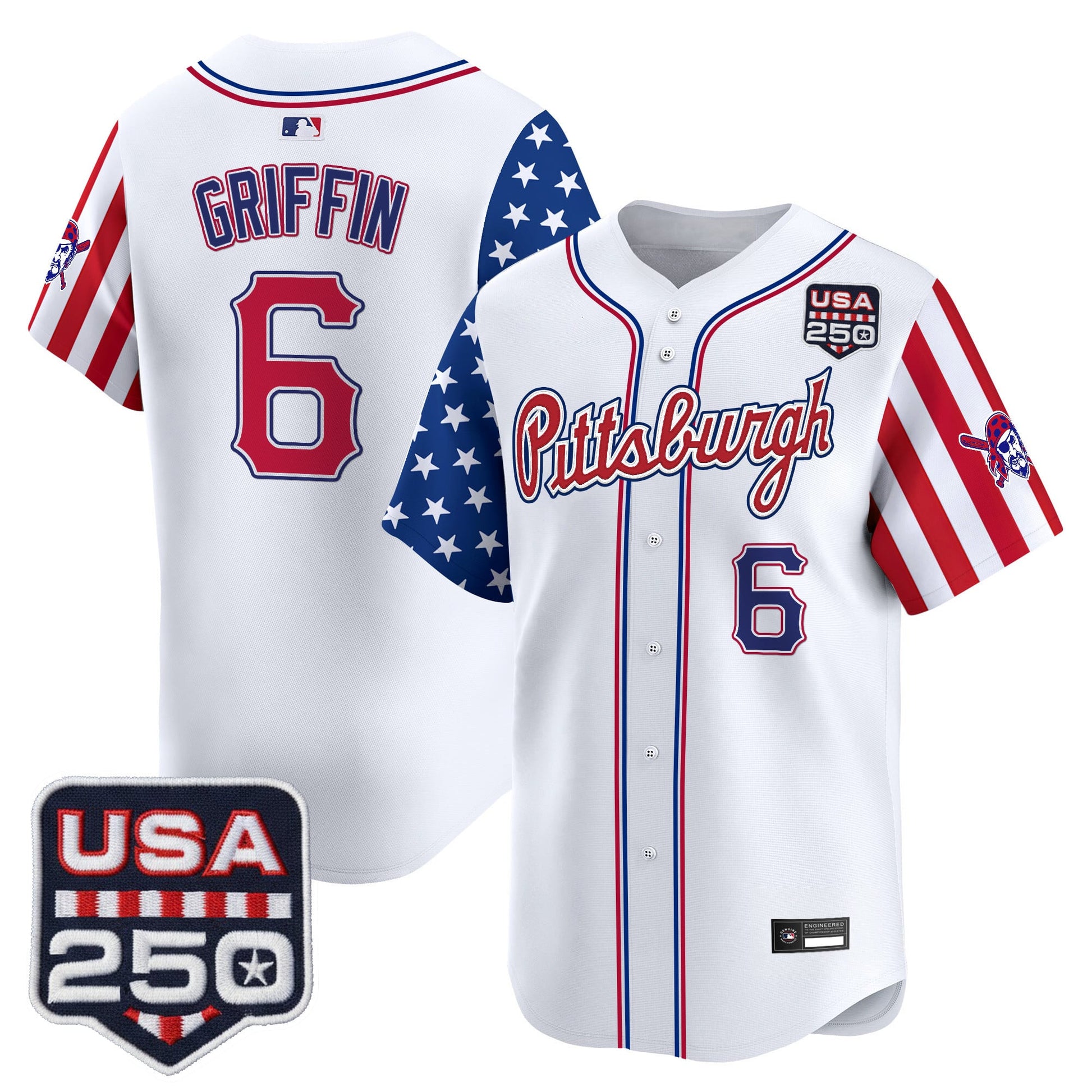 Pittsburgh Pirates "America250 Edition" Vapor Premier Limited Jersey - All Stitched
