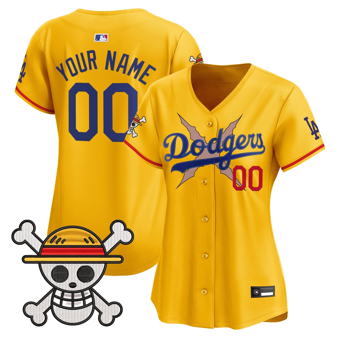 Los Angeles Dodgers x One Piece Vapor Premier Limited Custom Jersey - Stitched