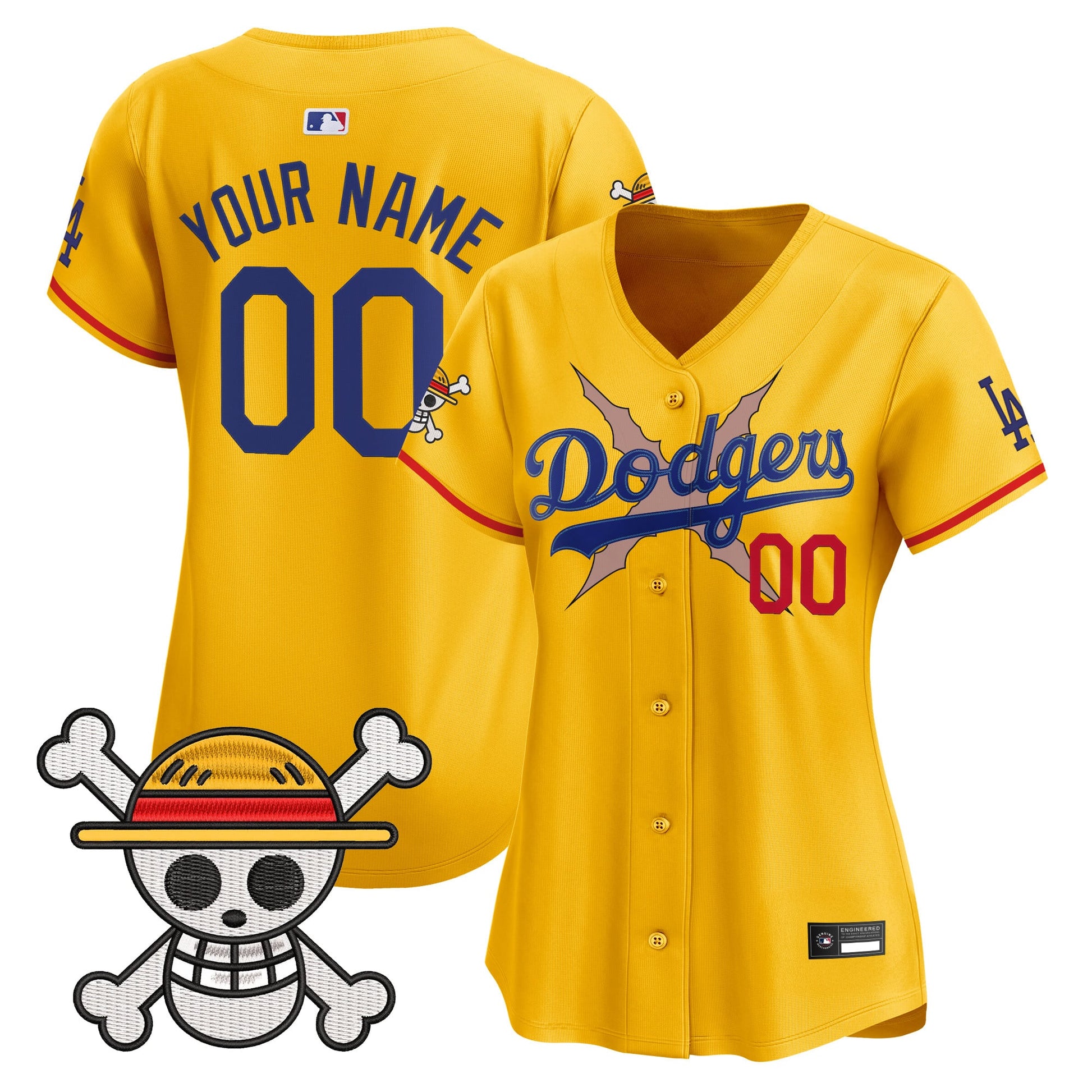 Los Angeles Dodgers x One Piece Vapor Premier Limited Custom Jersey - Stitched