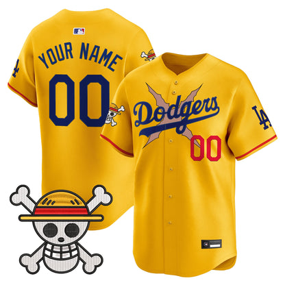 Los Angeles Dodgers x One Piece Vapor Premier Limited Custom Jersey - Stitched