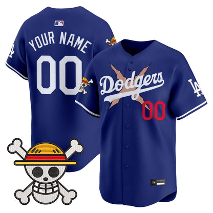 Los Angeles Dodgers x One Piece Vapor Premier Limited Custom Jersey - Stitched