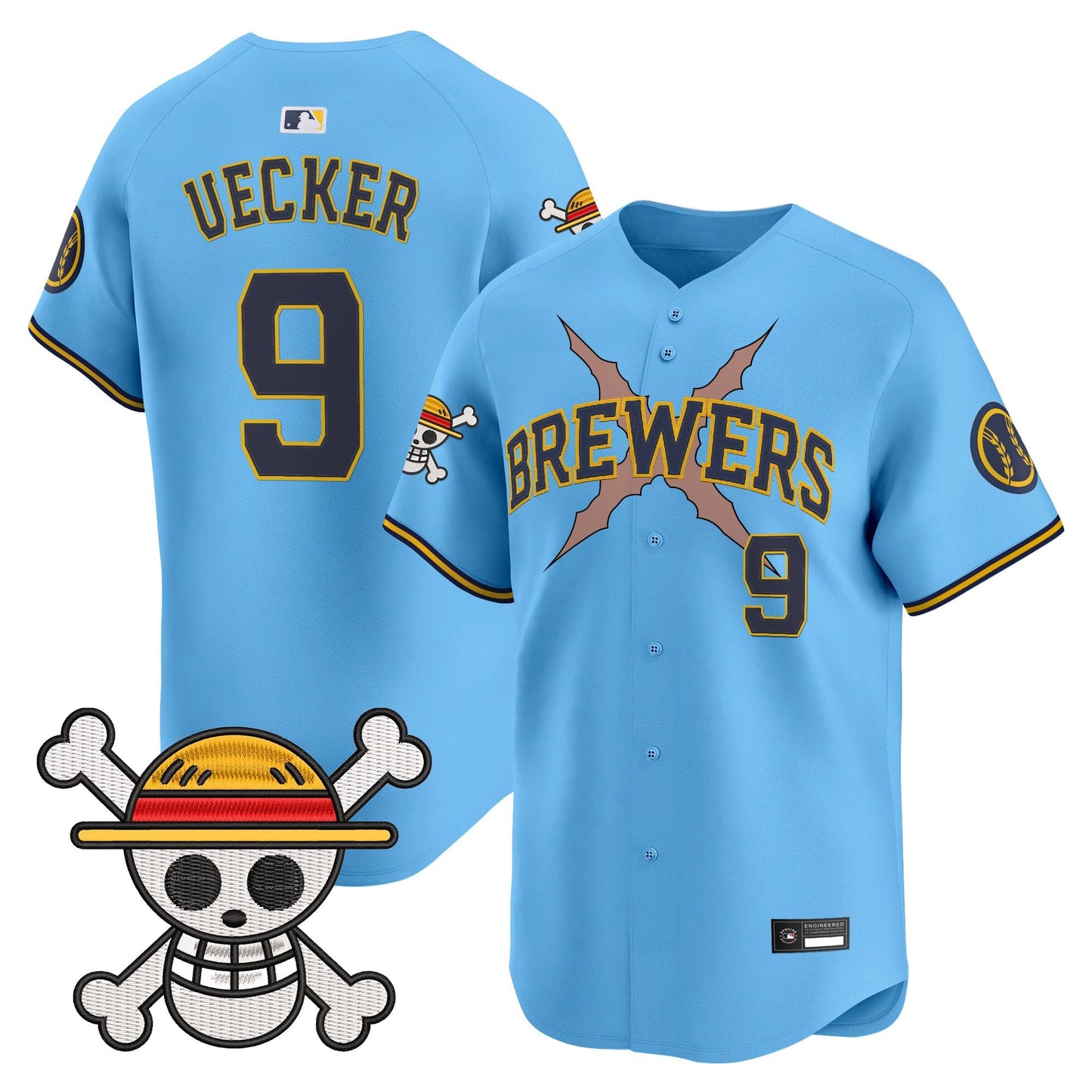 Milwaukee Brewers x One Piece Vapor Premier Limited Jersey - Stitched
