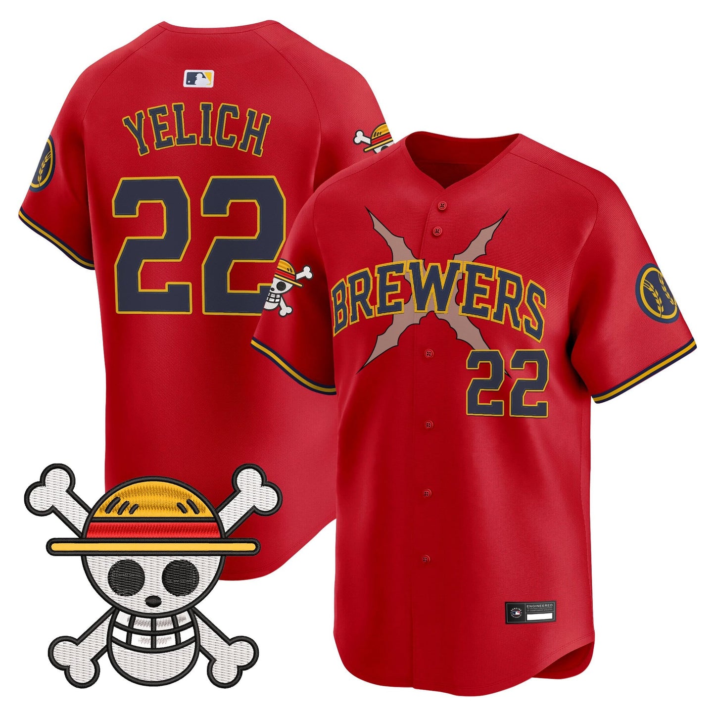 Milwaukee Brewers x One Piece Vapor Premier Limited Jersey - Stitched