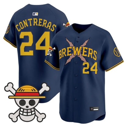Milwaukee Brewers x One Piece Vapor Premier Limited Jersey - Stitched