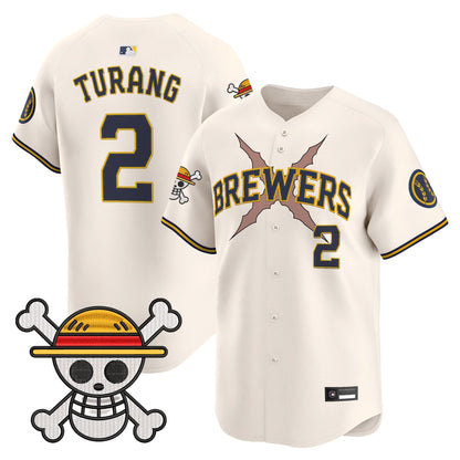 Milwaukee Brewers x One Piece Vapor Premier Limited Jersey - Stitched