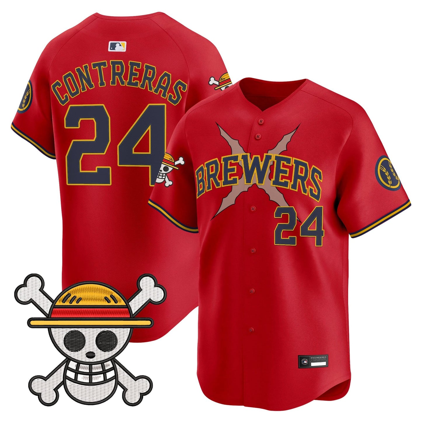 Milwaukee Brewers x One Piece Vapor Premier Limited Jersey - Stitched