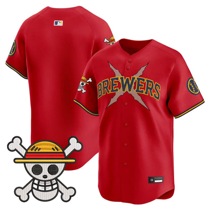 Milwaukee Brewers x One Piece Vapor Premier Limited Jersey - Stitched