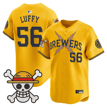 Milwaukee Brewers x One Piece Vapor Premier Limited Jersey - Stitched