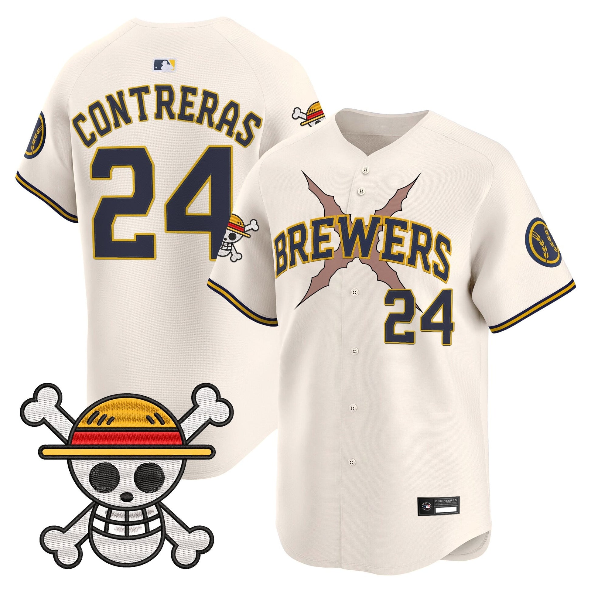 Milwaukee Brewers x One Piece Vapor Premier Limited Jersey - Stitched
