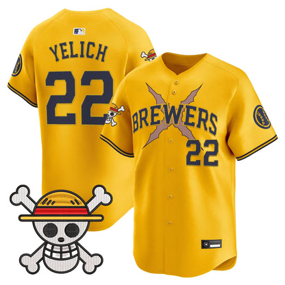Milwaukee Brewers x One Piece Vapor Premier Limited Jersey - Stitched