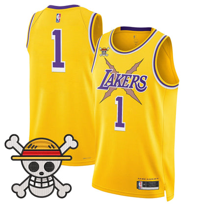 Los Angeles Lakers x One Piece Swingman Jersey - Stitched