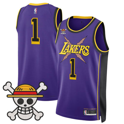 Los Angeles Lakers x One Piece Swingman Jersey - Stitched