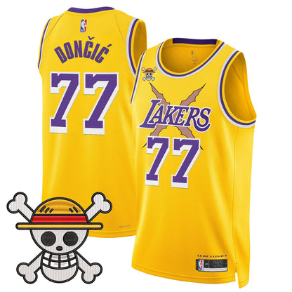 Los Angeles Lakers x One Piece Swingman Jersey - Stitched