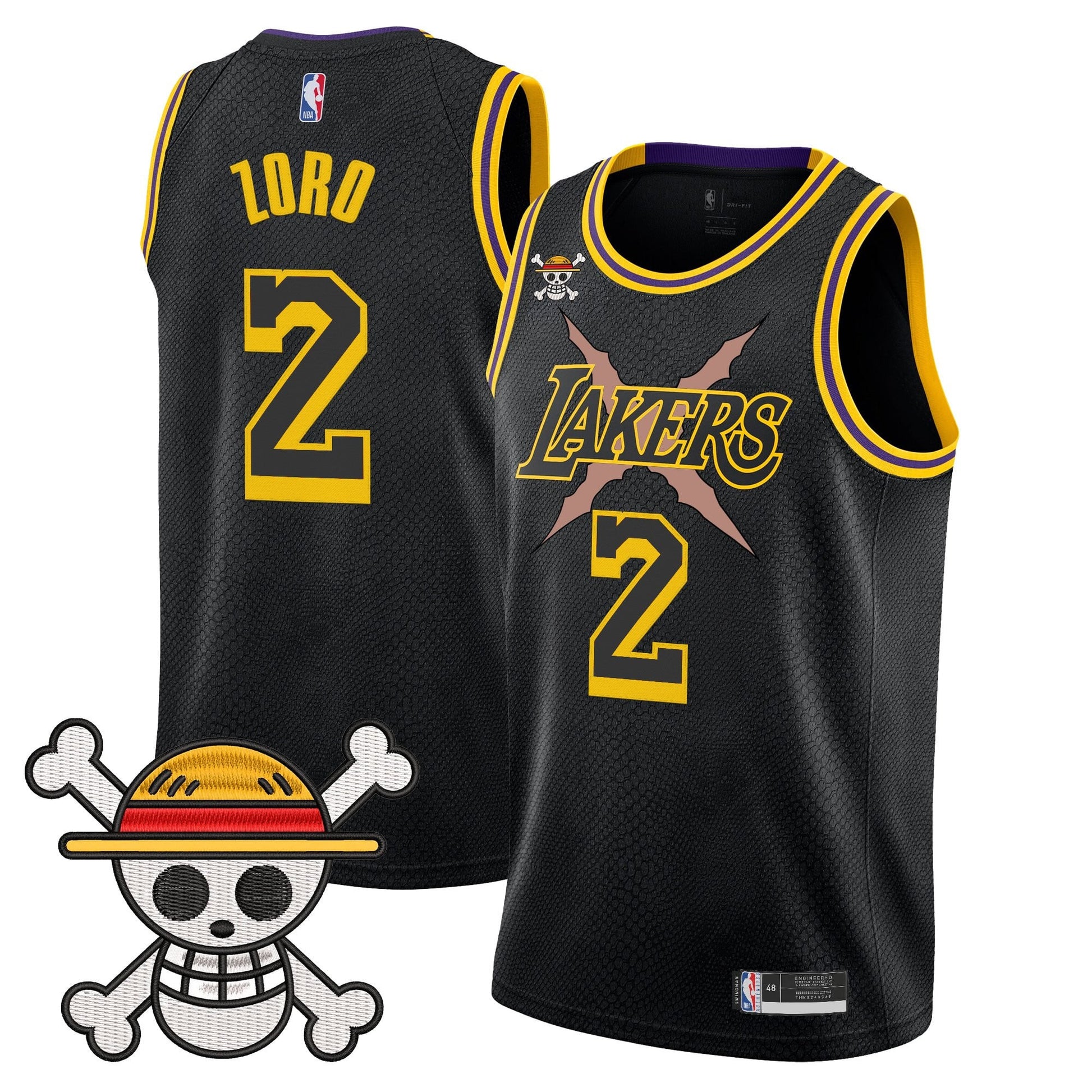 Los Angeles Lakers x One Piece Swingman Jersey - Stitched