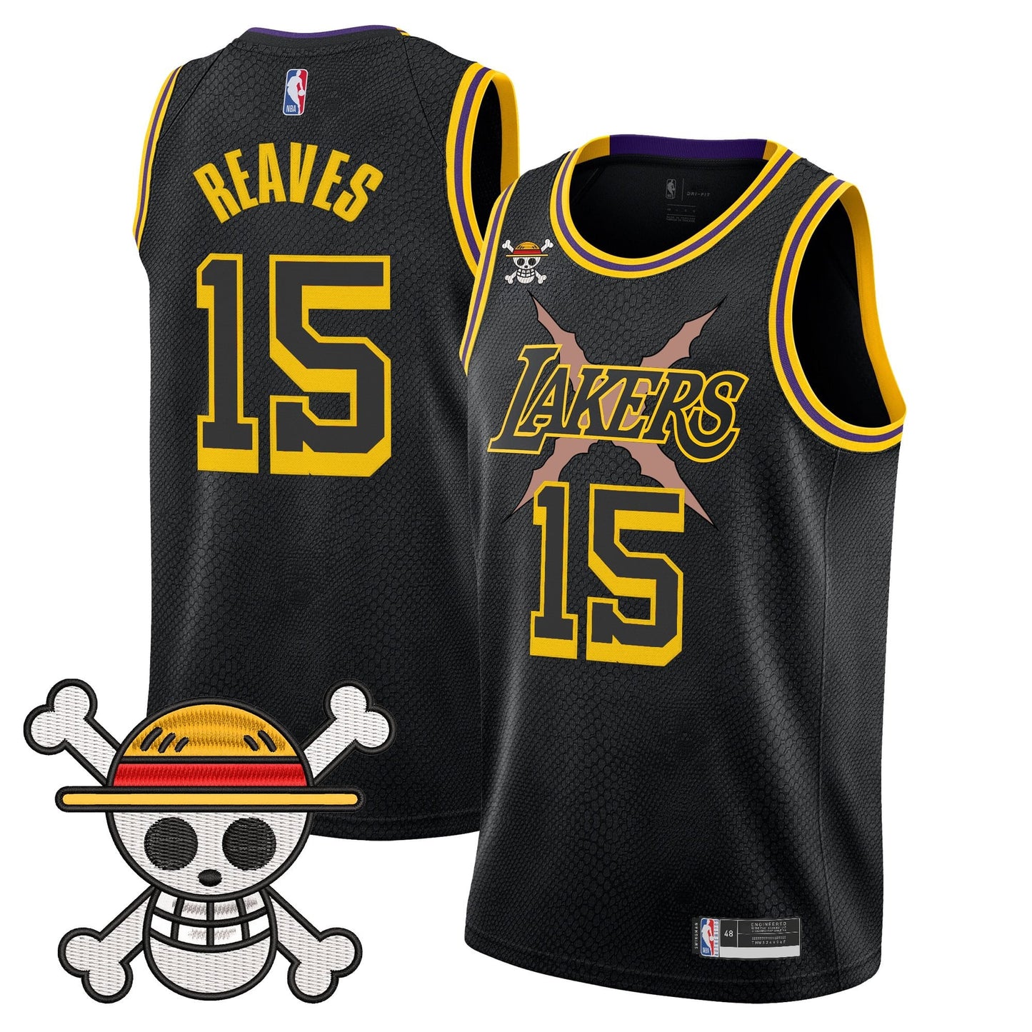Los Angeles Lakers x One Piece Swingman Jersey - Stitched