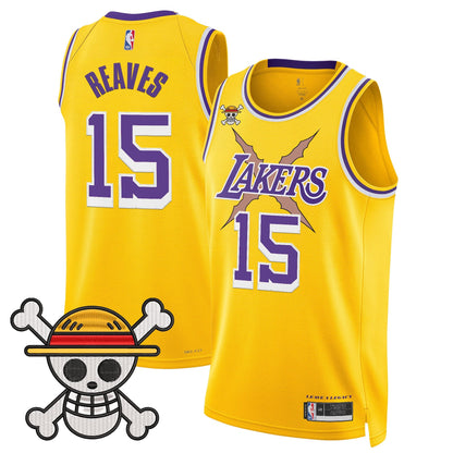 Los Angeles Lakers x One Piece Swingman Jersey - Stitched