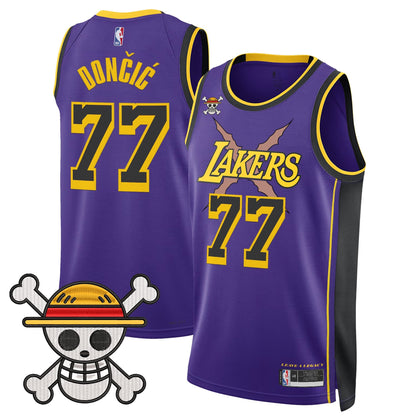 Los Angeles Lakers x One Piece Swingman Jersey - Stitched