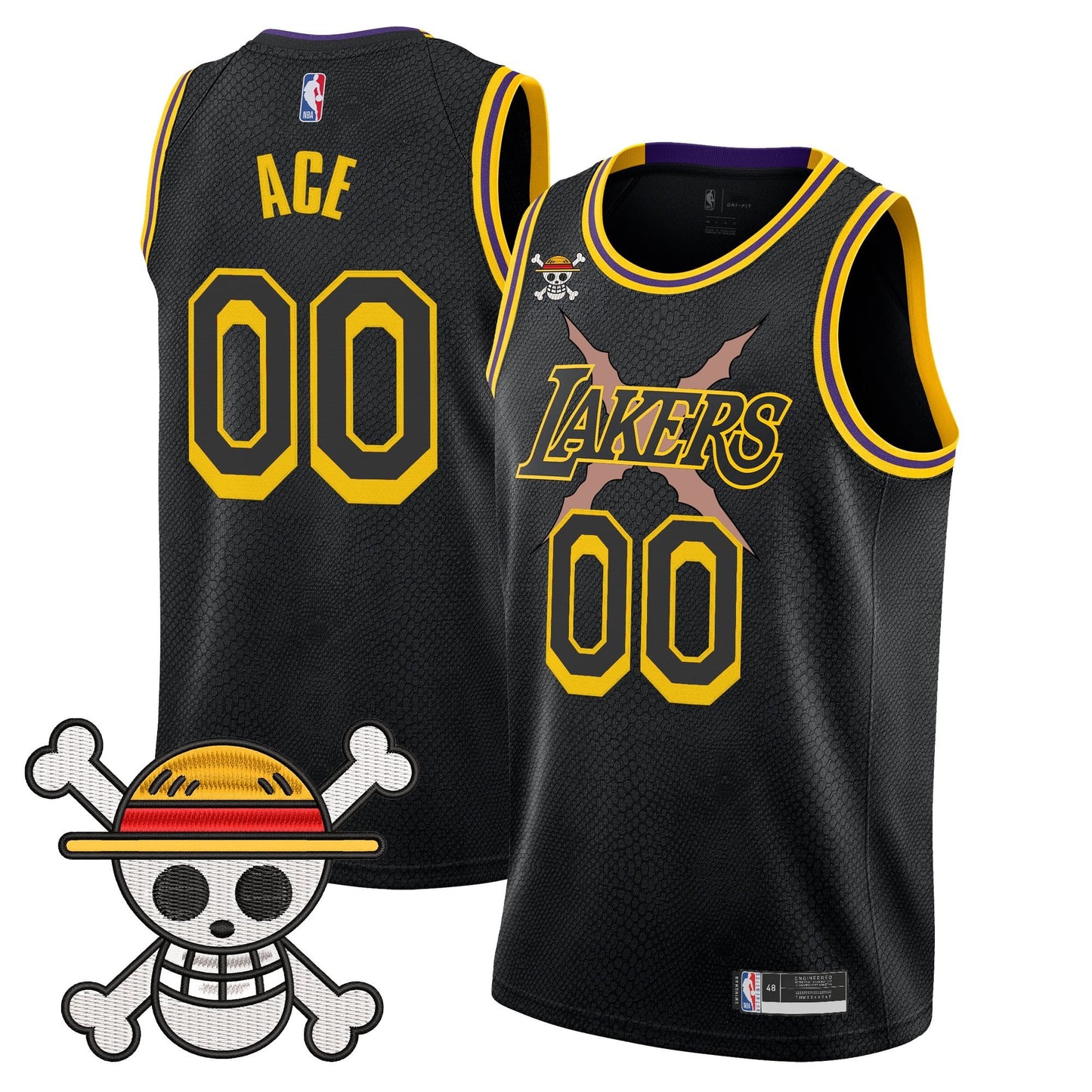 Los Angeles Lakers x One Piece Swingman Jersey - Stitched