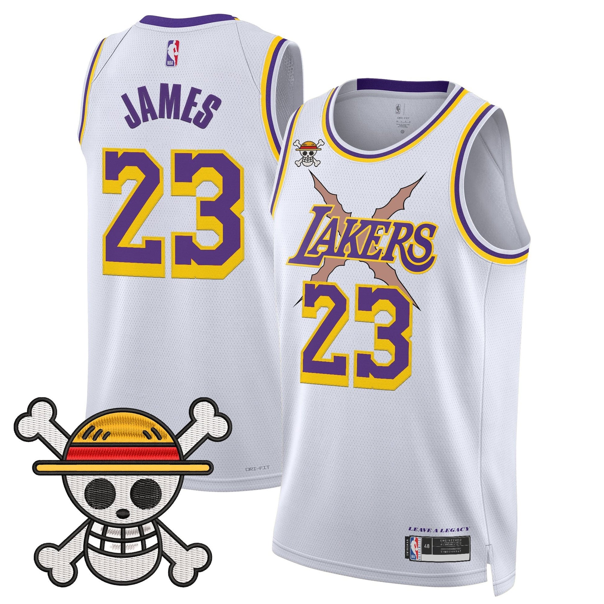 Los Angeles Lakers x One Piece Swingman Jersey - Stitched