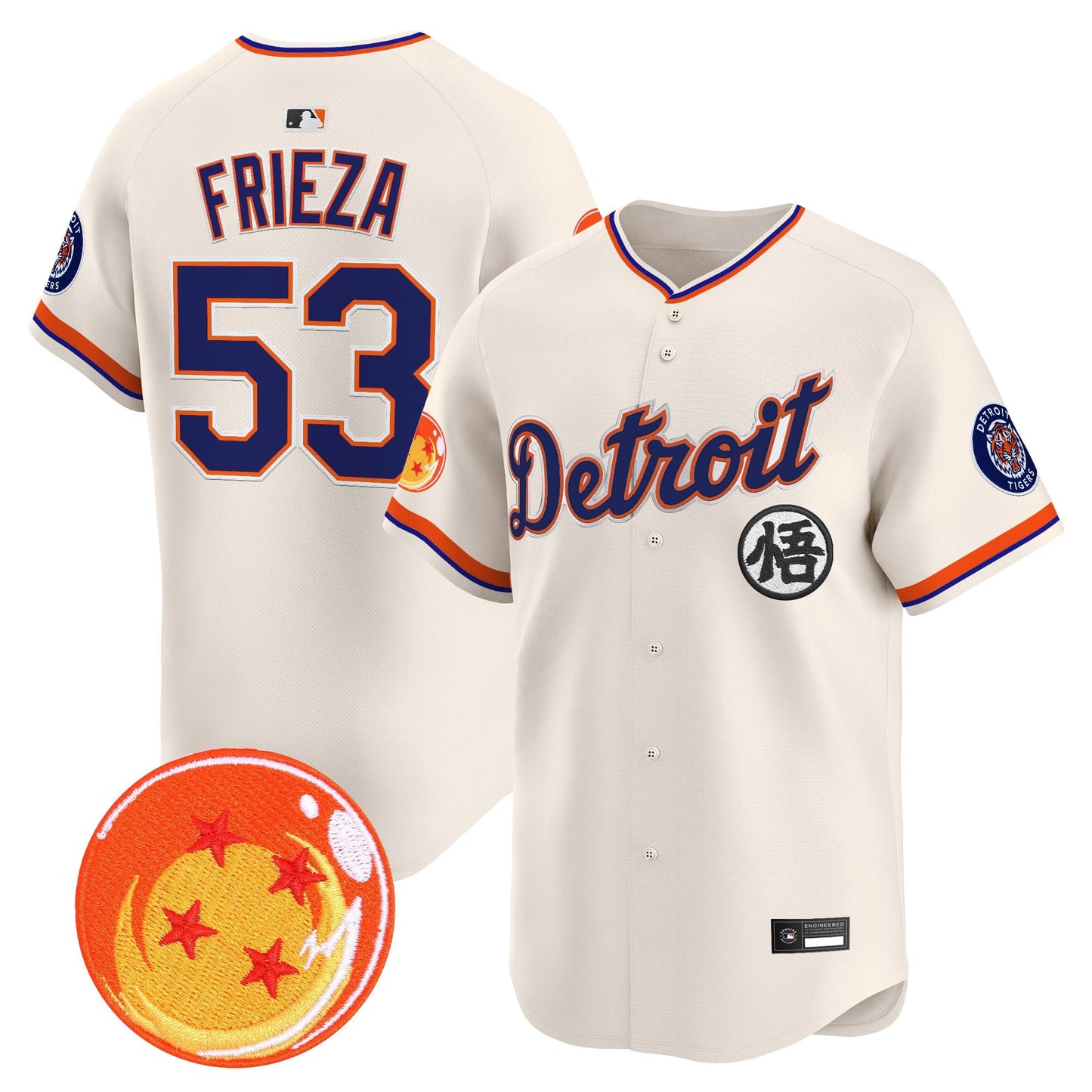 Detroit Tigers x Dragon Ball Vapor Premier Limited Jersey - All Stitched