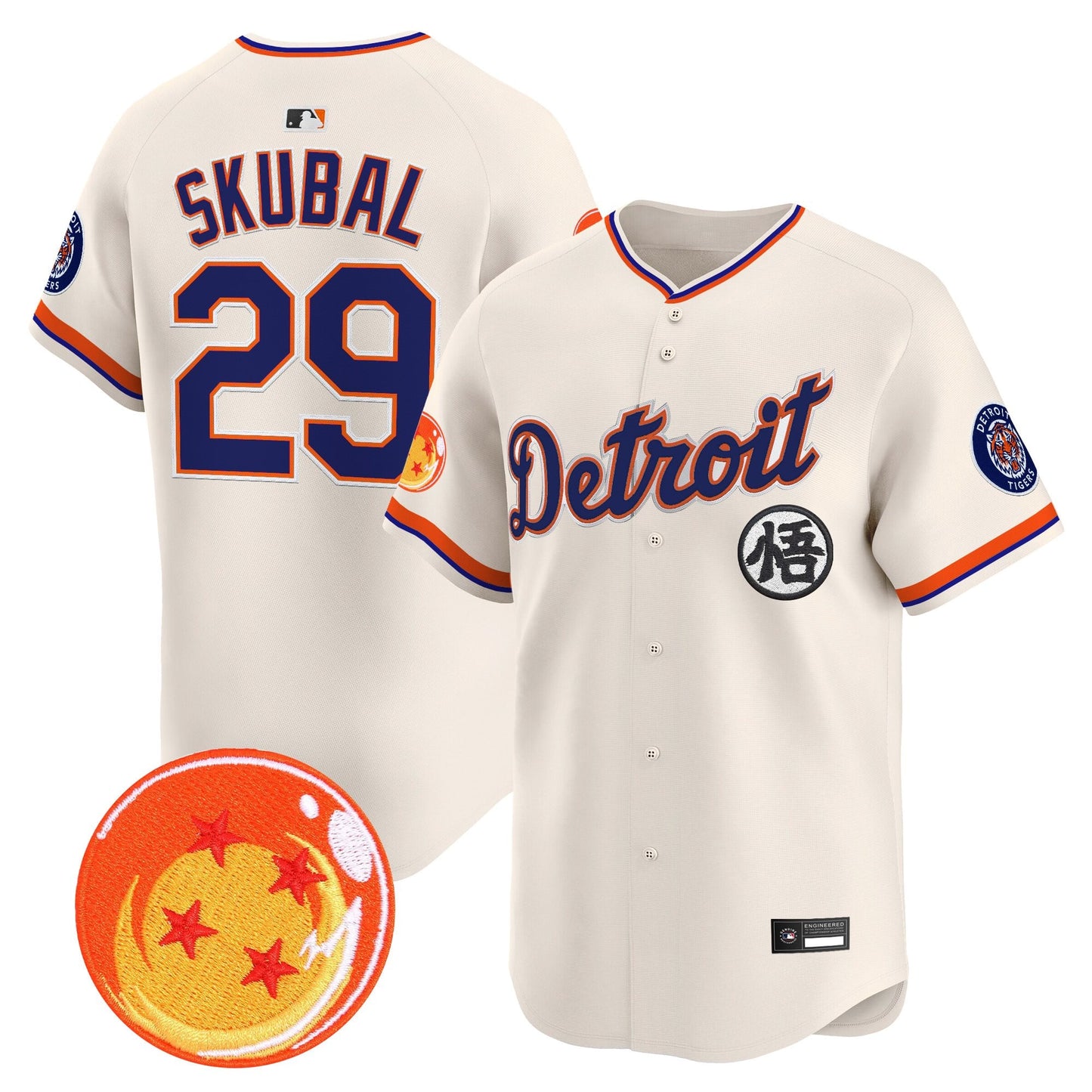 Detroit Tigers x Dragon Ball Vapor Premier Limited Jersey - All Stitched