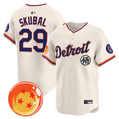 Detroit Tigers x Dragon Ball Vapor Premier Limited Jersey - All Stitched